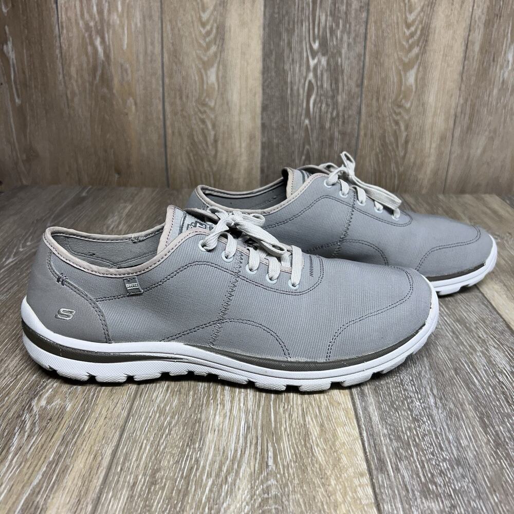 Skechers Relaxed Fit 64107 Gray Suede Memory Foam Men's US Size 12 Shoes